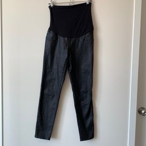 Indigo Blue Black Coated Jeans- Size XS